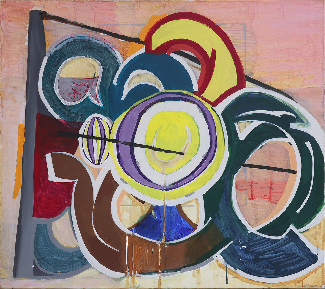 Pivot 3,  2023, Acrylic on canvas, 150x170cm